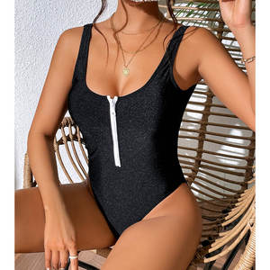 Maillot de bain bikini femme de haute qualité 1 pièce imperméable respirant polyester spandex vêtements de plage vêtements de sport - Product Image 5