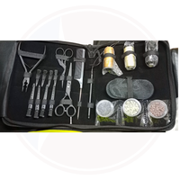 Kit d'outils professionnel pour extensions de cheveux Remy péruviens, en acier inoxydable de qualité chirurgicale, avec machine double pour pose de mèches