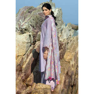 Conjunto de Traje Jacquard Teñido en Hilo de 3 Piezas para Mujer con Dupatta Estampada y Bordada MJ-52017 - Product Image 1