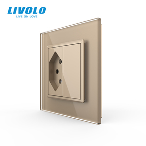<span class=keywords><strong>Enchufe</strong></span> Estándar Suizo <span class=keywords><strong>LIVOLO</strong></span> EU 10A 250V Tipo J de 3 Pines Redondos, Módulo de PC con Marco de Vidrio Premium para Liechtenstein y Suiza - Product Image 5