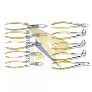Lot de 10 pinces d'extraction dentaire Instruments chirurgicaux plaqués or par SUAVE SURGICAL INSTRUMENTS - Product Image 2