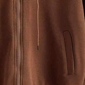 Blank <b>Zip</b> up Hooded Oversized Heavyweight Winter Warm <b>Hoodies</b> High Quality 100% Cotton Comfortable <b>Pocket</b> Slim Fit Hoodie - Product Image 3
