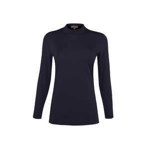 Blusa Corta de Punto Azul Marino para Mujer - Top Holgado de Algodón para Otoño - Product Image 1
