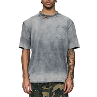 T-shirt Homme Personnalisé Grande Taille en Coton/Fibre de Bambou Uni de Haute Qualité Respirant Séchage Rapide Manches Longues Col Rond Lavé