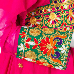 Women's High Quality Banjara Tribal Ethnic Dress Embroidered <b>Lace</b> Decoration Long <b>Sleeve</b> Flared Hem Breathable Fabric Simple - Product Image 6