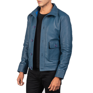 Chaqueta de Cuero para Hombre, Color Sólido Moderno, Ropa Casual, Cómoda, Estilo Urbano, Hecha en Pakistán, Estilo Motero Personalizado - Product Image 2