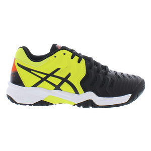 Zapatillas Asics Gel-Resolution 7 Gs para Niño, Color: Negro/Amarillo, 100% Auténticas - Product Image 1