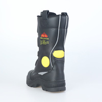 Bottes de sécurité tactiques ignifuges et imperméables en gros OEM, logo personnalisé, antidérapantes, pour pompiers, fourniture gouvernementale