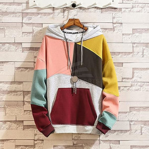 Men's High Quality Cotton Polyester Fleece Eco-Friendly <b>Hoodie</b> Custom Print Winter Solid Pattern Plain Dyed Color Block Design - Product Image 2