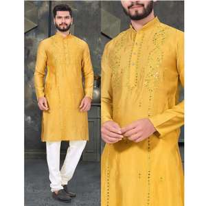 Pyjama Kurta confortable pour homme, tissu léger et lisse, vêtement traditionnel pour tous les jours et les fêtes pour homme - Product Image 1