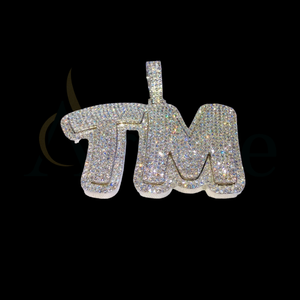 Handmade Crystal Latter Pendant <b>Necklace</b> Vintage Style <b>Boho</b> Jewelry - Product Image 1