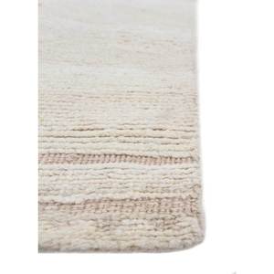 Alfombra Rectangular de Lana Afgana Tejida a Mano, Color Marfil, Modelo Re-1192, para Sala de Estar, Diseño Abstracto a Rayas, para Pasillo - Product Image 4