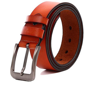 Nuevo diseño de cinturones de cuero al por mayor de lujo personalizado hombre cinturón hebilla de lujo de cuero de vaca de los hombres de la cintura cinturones de cuero genuino de Pakistán - Product Image 4