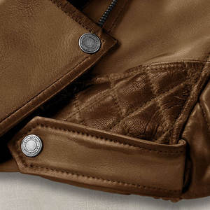 Chaqueta de Motociclista de Cuero Genuino para Hombre, Estilo Vintage, Logotipo Personalizado en Relieve 3D, Venta al por Mayor OEM 2026 - Product Image 4