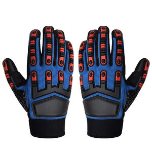 Gants de mécanicien en cuir synthétique de haute qualité, antidérapants, sans silicone, tissus doux, confortables, logo personnalisé - Product Image 4