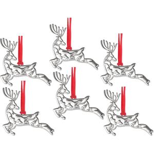 Ornement décoratif de Noël suspendu en métal flocon de neige plaqué argent pour la décoration d'arbre de vacances et le cadeau de décoration intérieure - Product Image 4