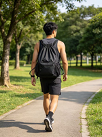 Sac de sport étanche prêt à être expédié avec poches en filet, sac à cordon Oxford pour la randonnée, la gym et l'entraînement