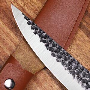 Venta al por mayor de accesorios de cocina de acero inoxidable personalizados de alta calidad OEM ODM, cuchillo de cocina de carne afilado forjado - Product Image 3