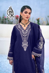 El último diseñador Pure Georgette Chiffon bordado Work Fancy Kurti Set - Product Image 5