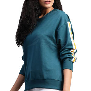 Sudaderas cómodas de tela de Invierno para mujer, Jersey 100% de algodón puro con cuello redondo, sudaderas de algodón para mujer - Product Image 4