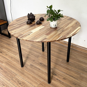 Dining <b>Table</b> BA68141 Round Trm Wood with Iron Foot Static-<b>Electric</b> Painted - Product Image 4