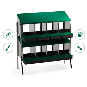 Recogida de Huevos Conveniente con Des Champs MG04D-L: Nido de Ocho Compartimentos para Uso en el Patio Trasero - Product Image 2