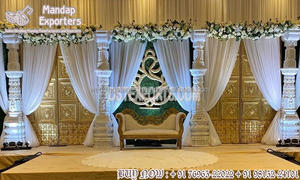Magnificent Maharani Wedding Elephant Mandap Decoración de boda tradicional FRP Mandaps South Indian Wedding Decor Mandap - Product Image 4