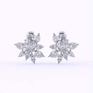 Pendientes de tuerca de diamante cultivado en laboratorio de corona de moda en oro macizo de 14K/18K, joyería fina para mujer, le da un aspecto impresionante - Product Image 3