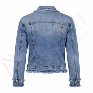 Veste en toile pour femme au design élégant et nouveau, en polyester tissé teint, coton, séchage rapide, anti-froissement, haut de gamme, couleur personnalisée - Product Image 2