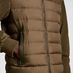 Fashionable Down Coat <b>Men</b> Custom Design <b>Green</b> Fleece Sleeves Padded Puffer <b>Jacket</b> - Product Image 2