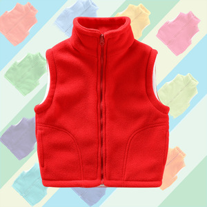 Mädchen Fleece-gefütterte Weste für Frühling, Herbst & Winter Kinder-Oberbekleidung mit individuellem Logo Kindergarten-Uniform - Product Image 6