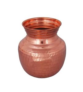 Lota en cuivre de qualité réfléchie par les yeux hautement poli Style indien écologique Tendance Lota en métal cuivre pur avec impression de logo de couvercle - Product Image 2