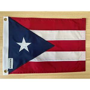Bandera de Puerto Rico con la frase 'Hate Has No Home Here', 12x18 Pulgadas, Estrellas Bordadas y Rayas con Doble Costura, con 2 Anillas de Latón, USA TOP FLAGSINC - Product Image 2