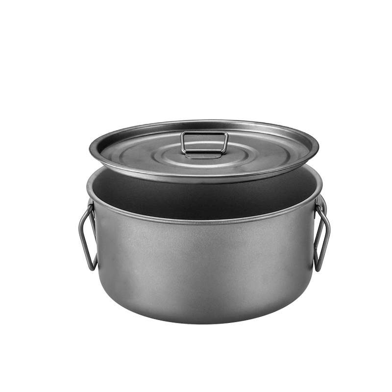 Olla de sopa de titanio de 1800 ml con tapa