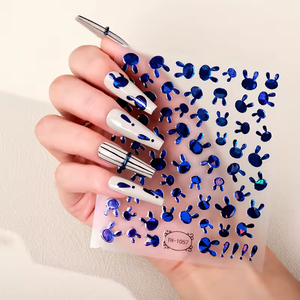 Offre Spéciale : Autocollants Adhésifs pour <span class=keywords><strong>Ongles</strong></span> à Motifs Personnalisés <span class=keywords><strong>avec</strong></span> Logo, Motif Lapin Laser, Prix Usine, <span class=keywords><strong>avec</strong></span> Designs pour <span class=keywords><strong>Ongles</strong></span> - Product Image 2