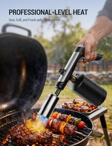 Hochleistungs-BBQ-Feueranzünder Propangasbrenner Sofortzündung Einstellbare Flamme Sicherheitsverriegelung Outdoor-Camping-Gasbrenner - Product Image 3