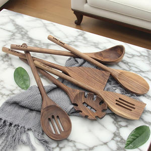 Espátula de madera con mango largo espátulas de madera natural herramientas de cocina más baratas mejor juego de utensilios de cocina - Product Image 6