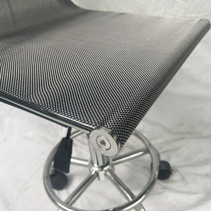 Silla Giratoria Moderna Minimalista MFA07X Gris sin Brazos, Respaldo de Malla, Altura Ajustable, Fabricada con Madera Contrachapada, Espuma y Tela para Uso Doméstico - Product Image 6