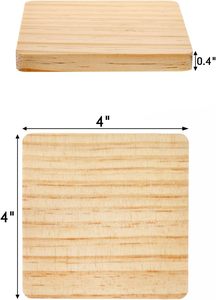 Refined wooden <b>coaster</b> set for coffee table heat resistant natural wood <b>drink</b> <b>coasters</b> for home kitchen office decor gift set - Product Image 2