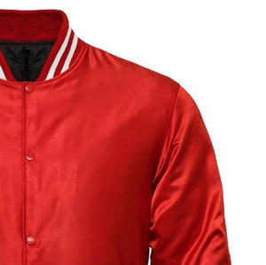 Veste universitaire unisexe en toile de laine mélangée souple manches en cuir imperméable coupe-vent confortable pour les équipes sportives mode - Product Image 3