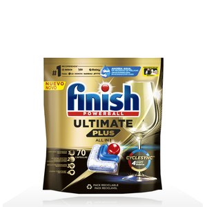Pastillas para Lavavajillas Finish Ultimate Plus Powerball Todo en 1, Paquete de 70 (Suministro a Granel) - Product Image 1