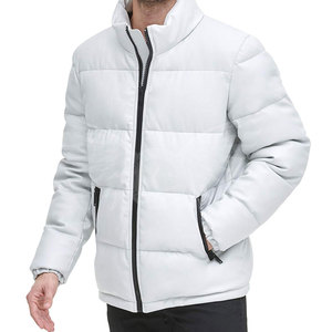 แจ็กเก็ตขนปลาปักเป้าสำหรับผู้ชายฤดูหนาวแบบเรียบมีช่องด้านหลังออกแบบได้ตามต้องการ - Product Image 5