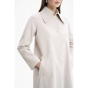 Manteau trench à double boutonnage pour femme, doublé, en tissu raglan, couleur pierre - Product Image 5