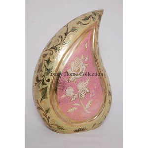 Ollas de metal hechas a mano para cenizas de lágrima Color personalizado Aspecto atractivo Urnas memorables Suministros funerarios al precio más bajo de la India - Product Image 3