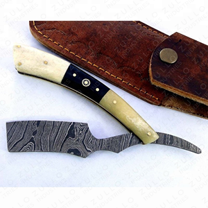 Navaja de Afeitar Recta de Acero Inoxidable con Recubrimiento de Titanio, Mango Dorado Plegable, Navaja de Barbero, Color Personalizado OEM para Hombres - Product Image 4