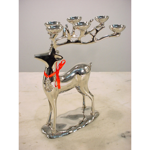Bougeoir de chandelier de table de Noël le plus vendu en métal bougeoir de candélabre de renne argenté au prix le plus bas - Product Image 3