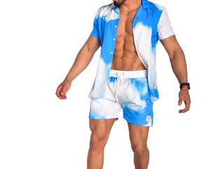 Ropa de calle personalizada, ropa deportiva de algodón para correr, chándal de gimnasio y pantalones cortos de sublimación de 2 piezas, Conjunto de camiseta para hombre - Product Image 3