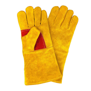 Guantes de soldadura de cuero de la mejor calidad, la mejor Fabricación, guantes de soldadura de cuero de protección de manos de alta exigencia personalizados - Product Image 4