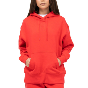 Vente chaude Léger Quickdry Femmes Hoodies 100% Coton Goutte Épaule Conception Surdimensionnée Col Respirant Logo Personnalisé - Product Image 4