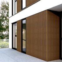 Panneau mural WPC extérieur co-extrudé rainuré, excellent panneau mural WPC anti-UV, panneaux muraux en bois pour décoration extérieure